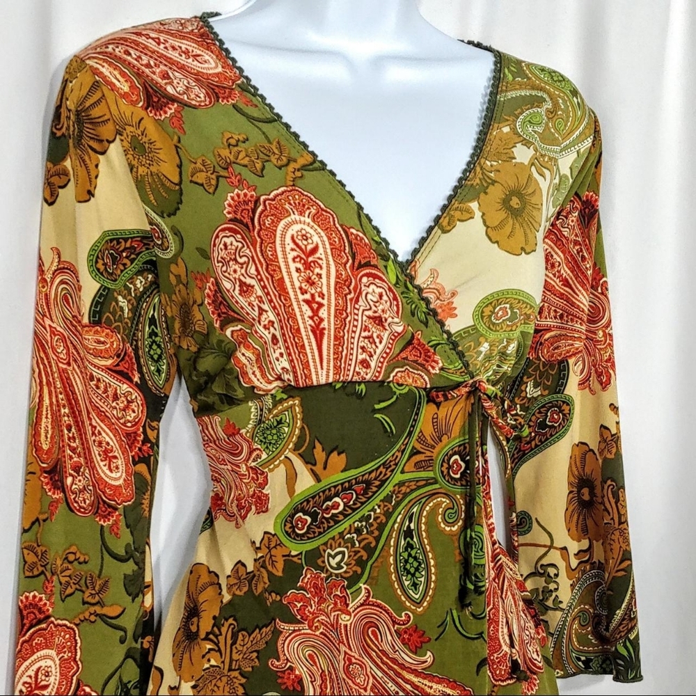 SOLD Y2k vintage paisley fairy top - Picture 3 of 7